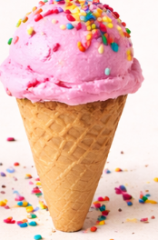 berry sprinkle mini cone