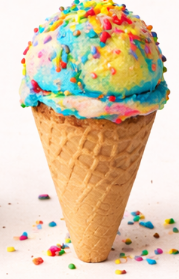 rainbow party mini cone